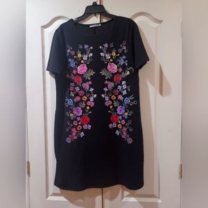 Black flower dress